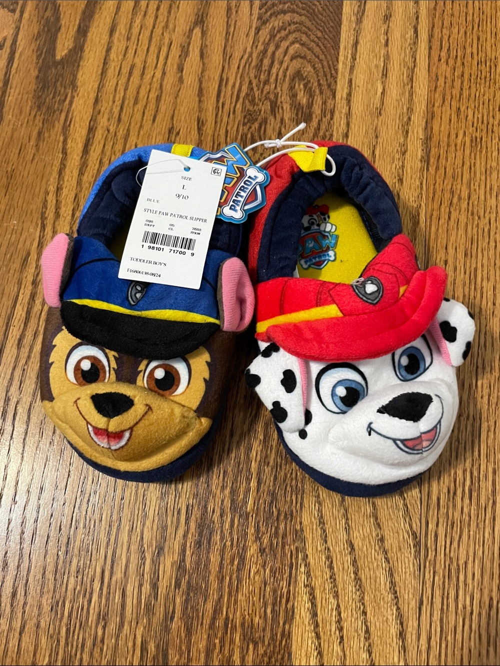 Paw Patrol Kids Slippers - Chase and Marshall